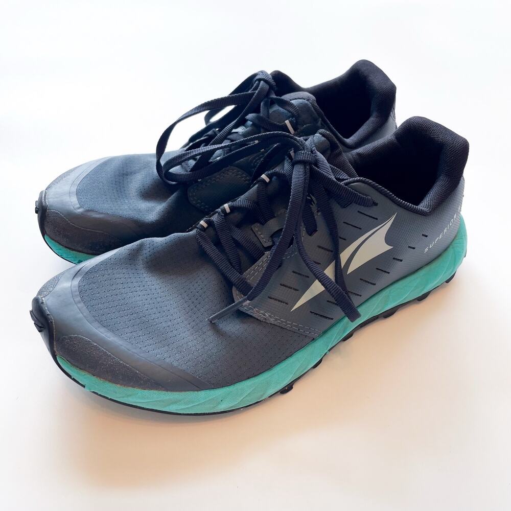 Altra Womens Superior 5 Gray Blue Black Running Athletic Shoes Sneaker Size 9
